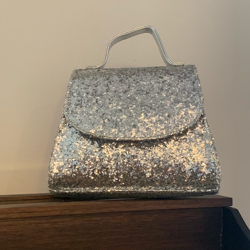 Gymboree Silver Glitter Purse